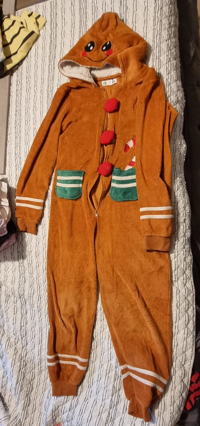 Funtime Gingerbread Man Onesie Pajamas L/G