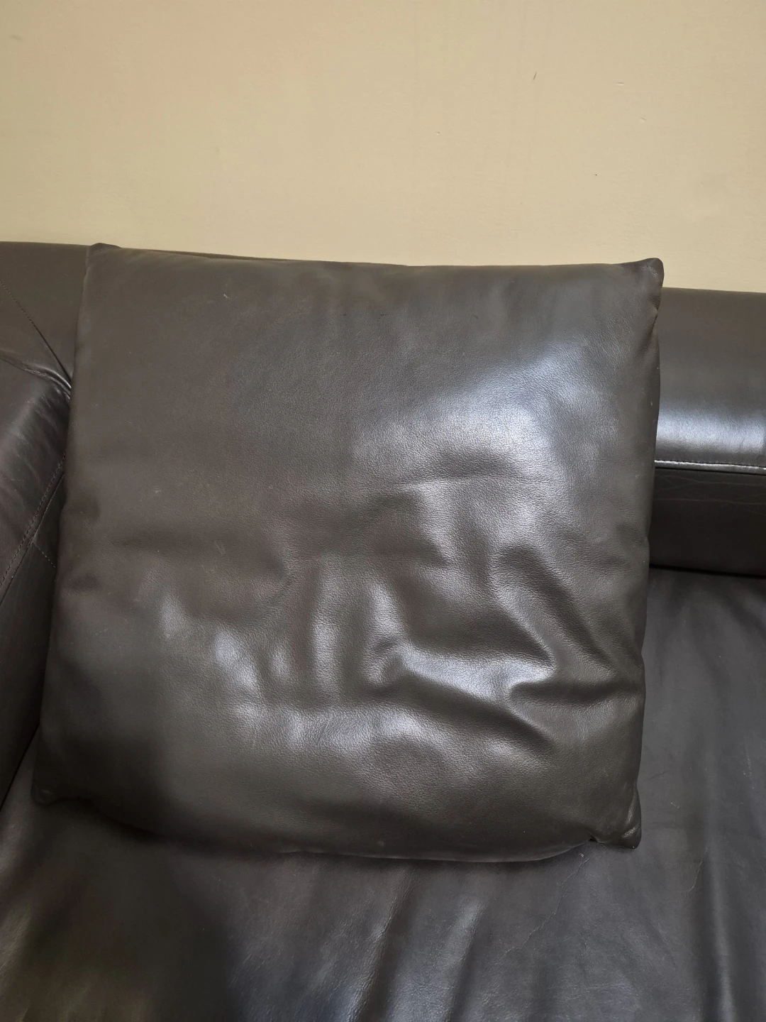 Brown Leather Chaise Lounge Sofa - photo 2