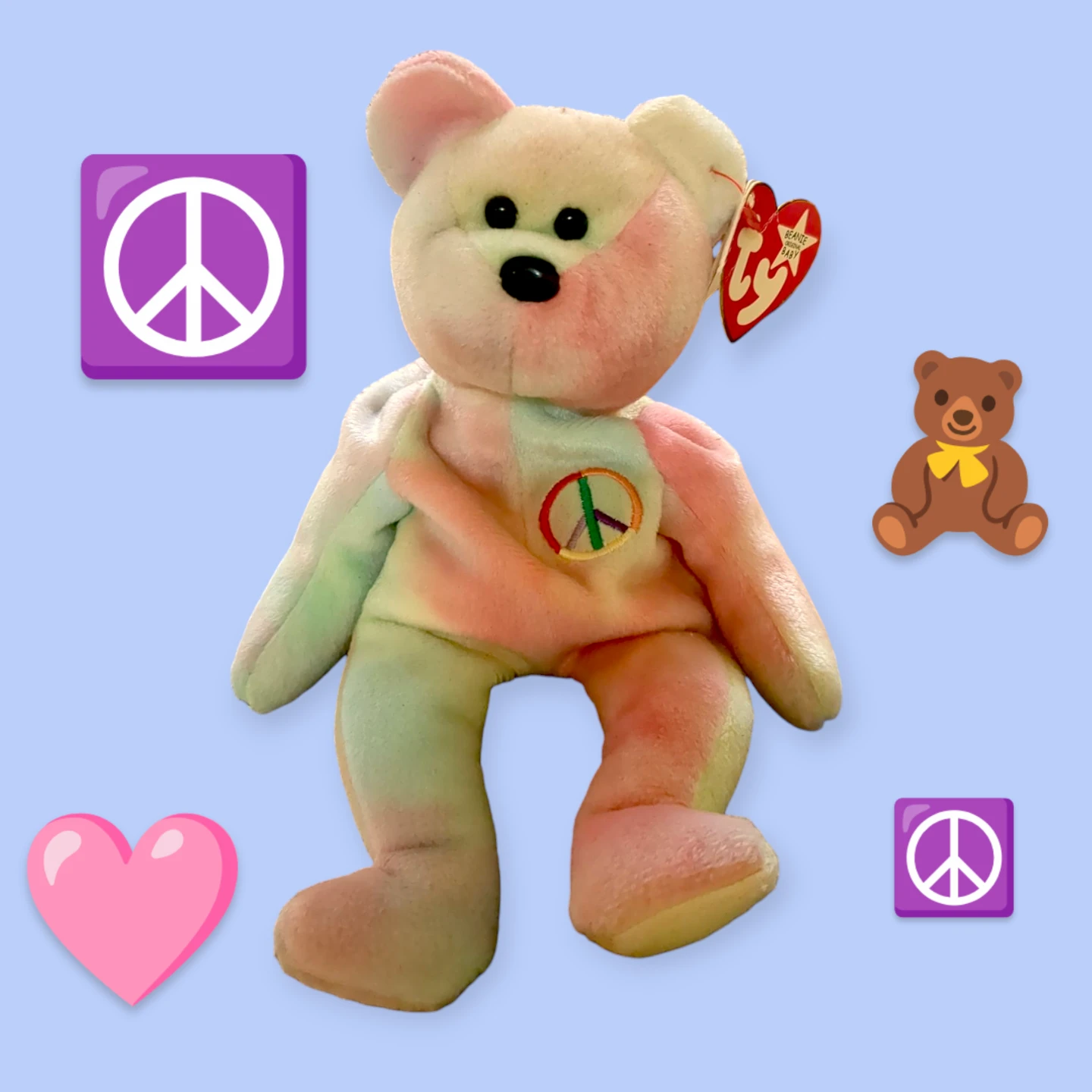 Ty Peace the Bear Retired 1996