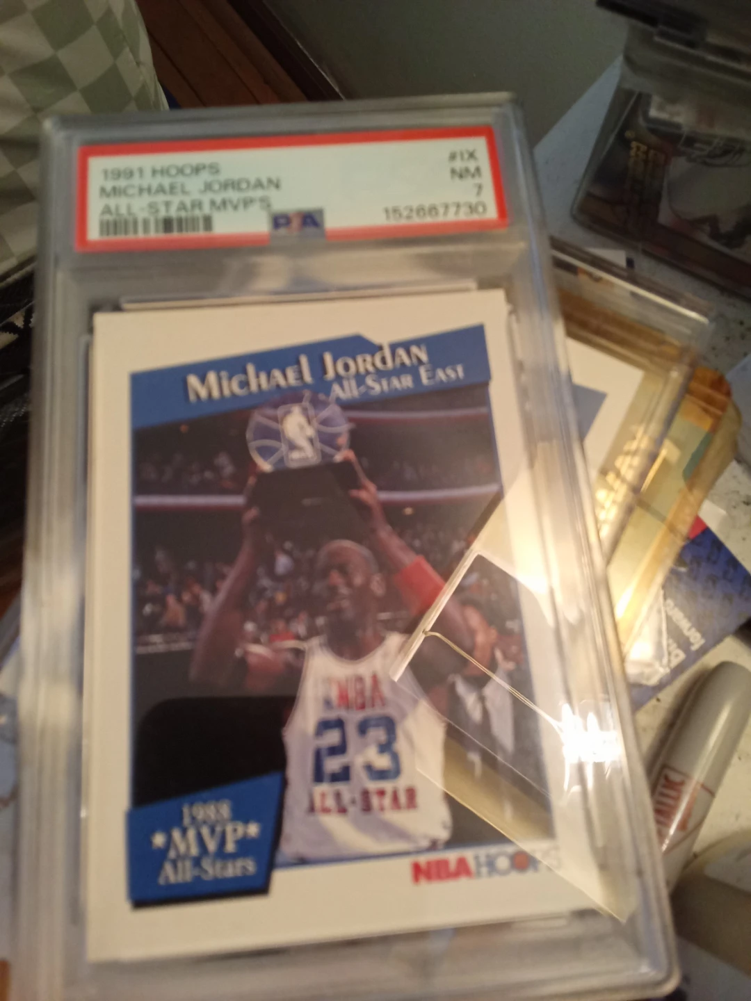 1988 Michael Jordan All-Star Weekend Trading Card - PSA Graded 7 - photo 2
