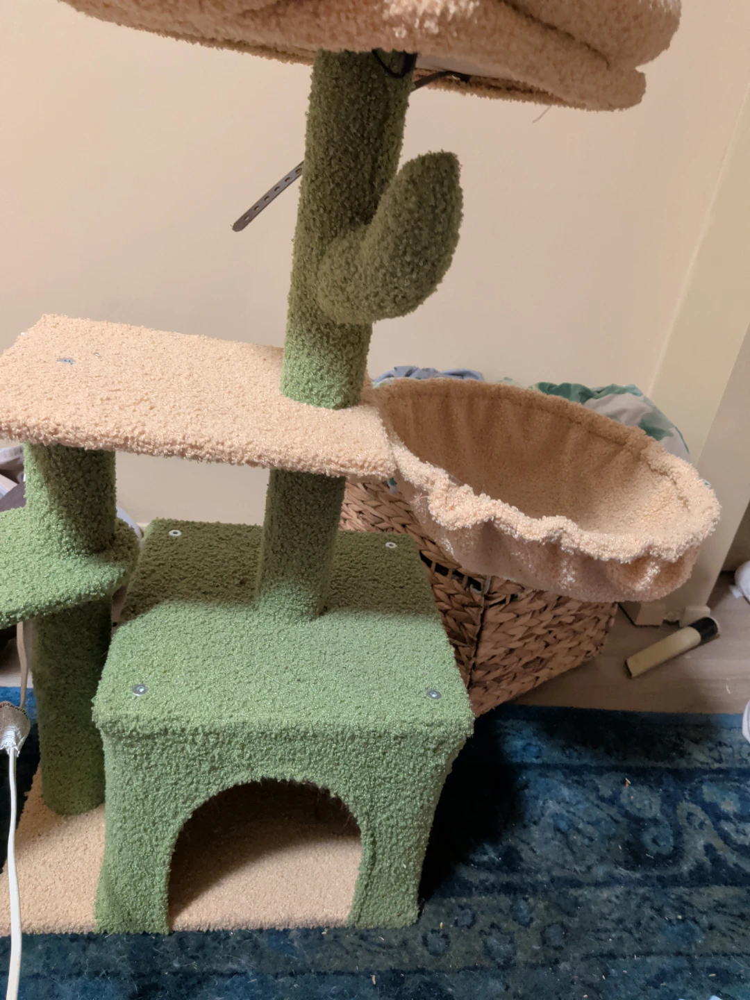 Multi-level Cat Tree Condo with Hammock and Scratch Ramp - photo 3