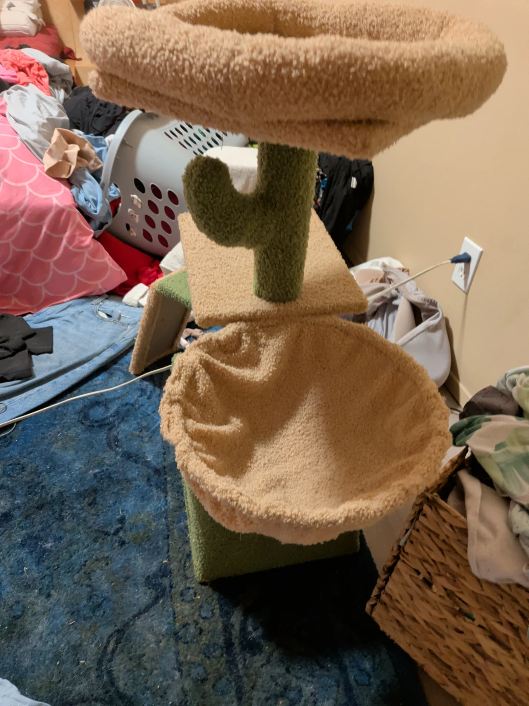 Multi-level Cat Tree Condo with Hammock and Scratch Ramp - photo 4