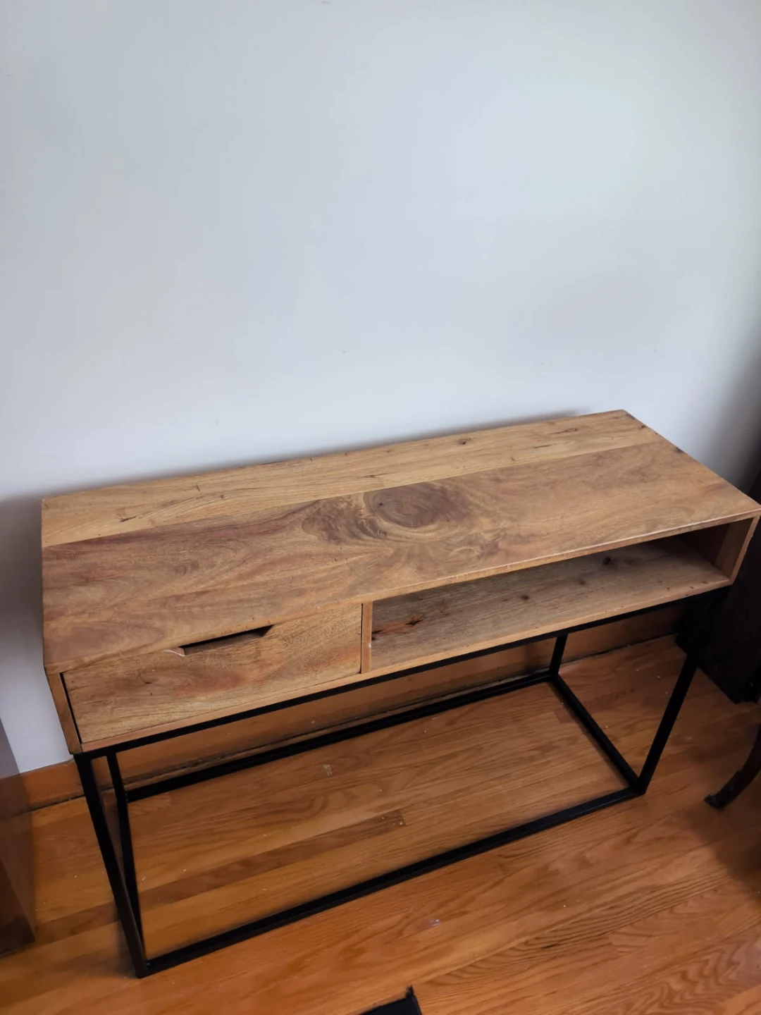 Wood and Metal Console Table
