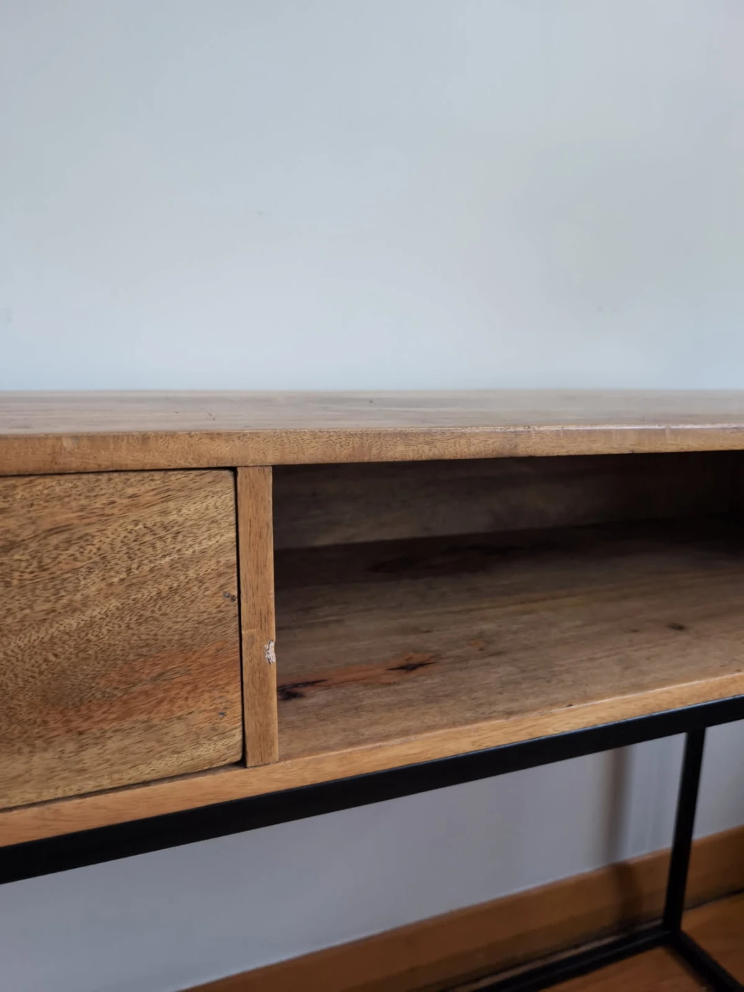 Wood and Metal Console Table - photo 3