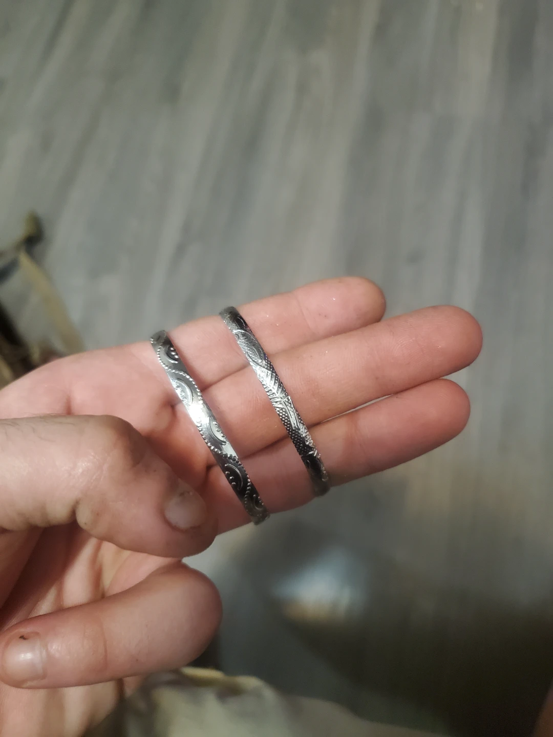 Silver-tone Bangles and Flower Bracelet Set - photo 5