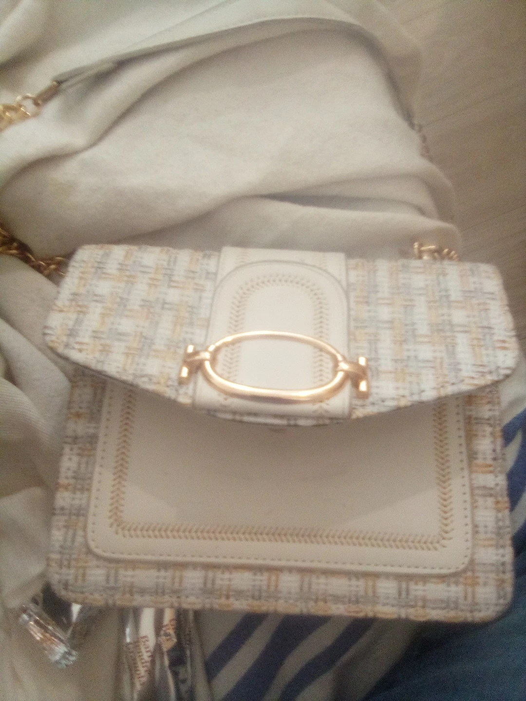 Tweed Chain Shoulder Bag