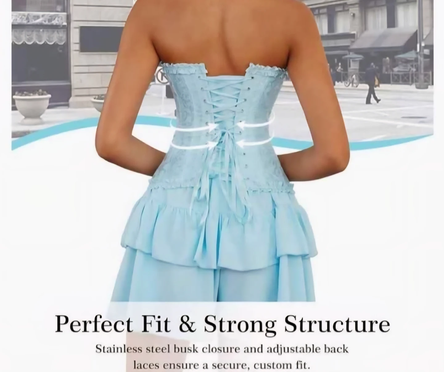 Vrpo Light Blue Corset Top - photo 4