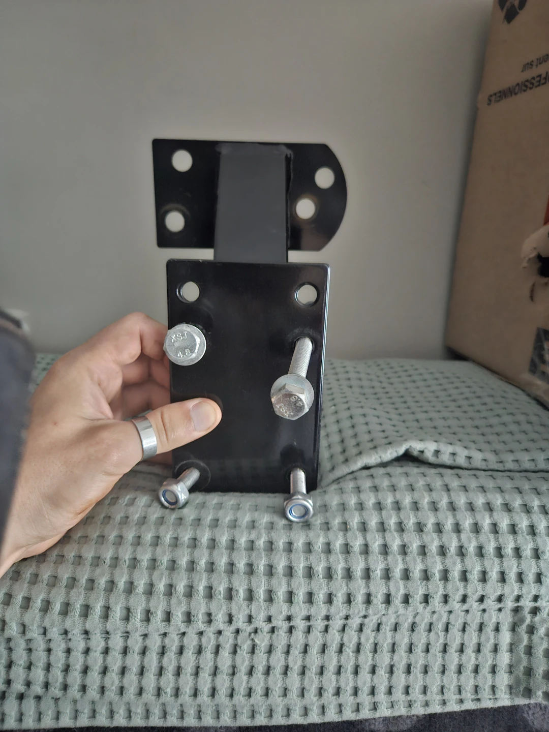 Black Metal Spare Tire Mounting Bracket - photo 2