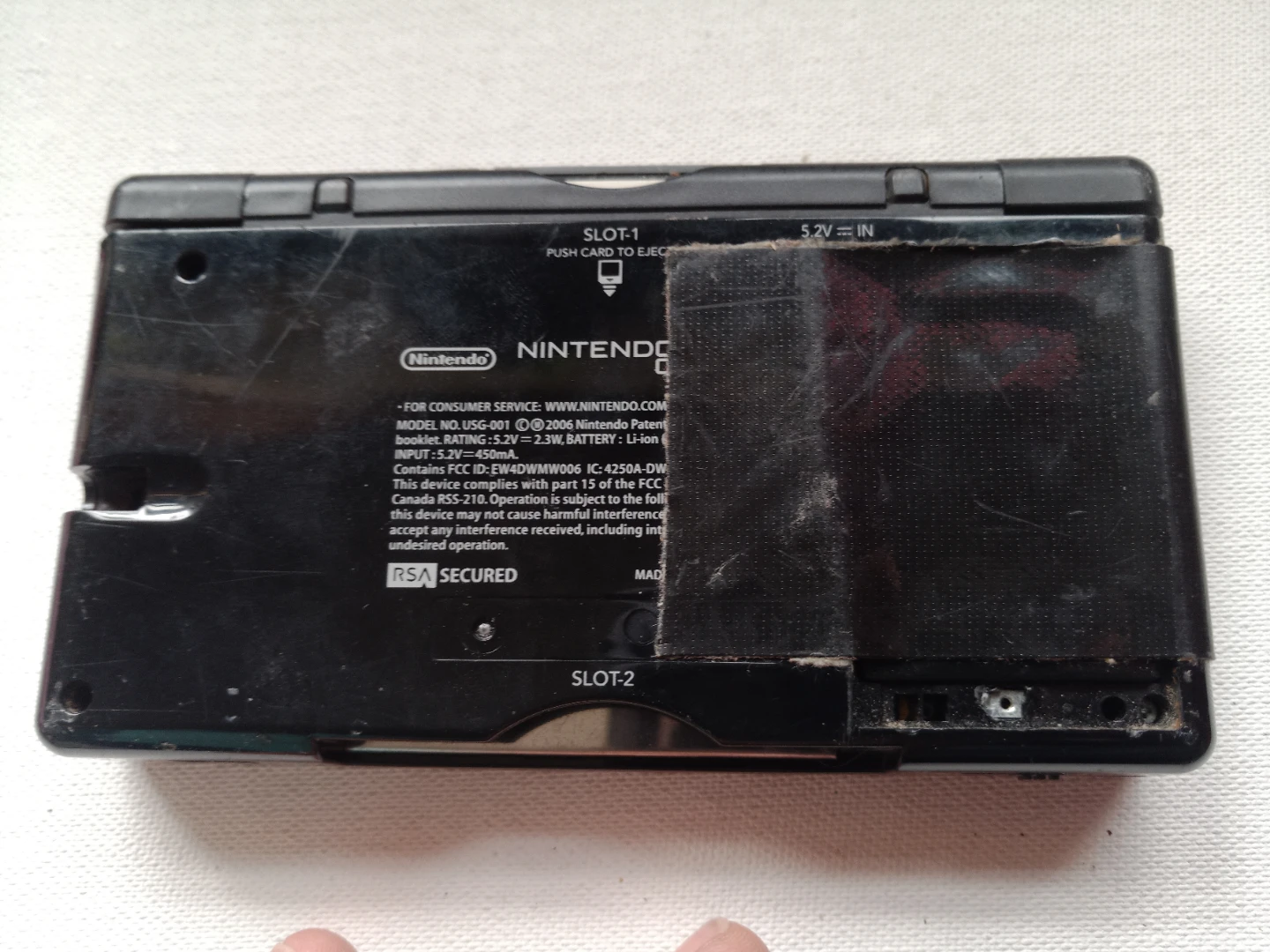 For parts as is Nintendo DS Lite - Black - photo 3