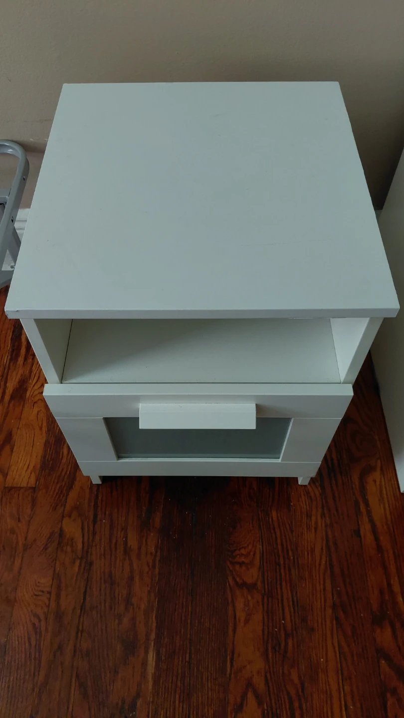 Ikea Brimnes White Nightstand with Drawer - photo 2