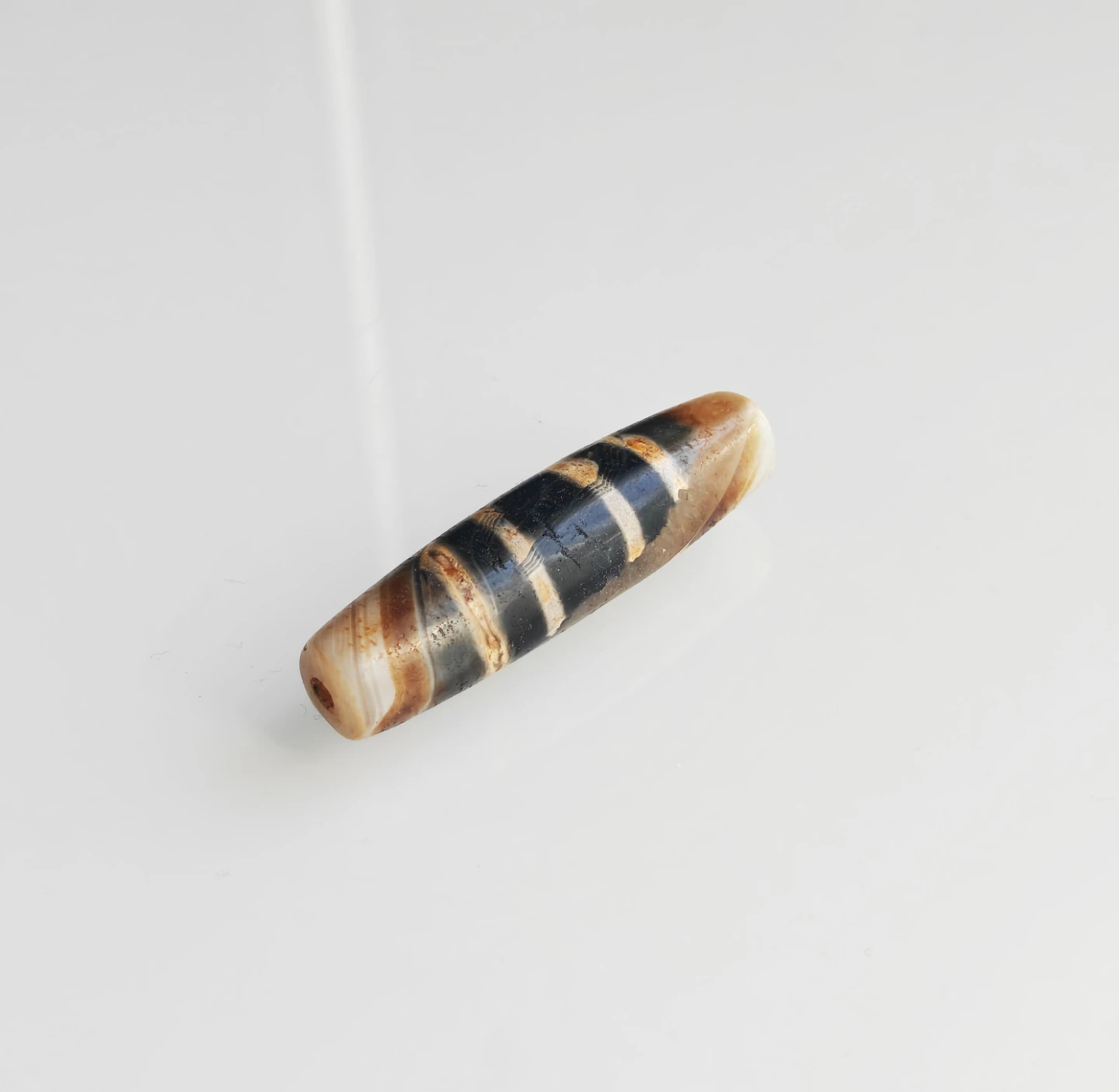 Tibetan Tiger Striped Agate Dzi Bead - photo 2