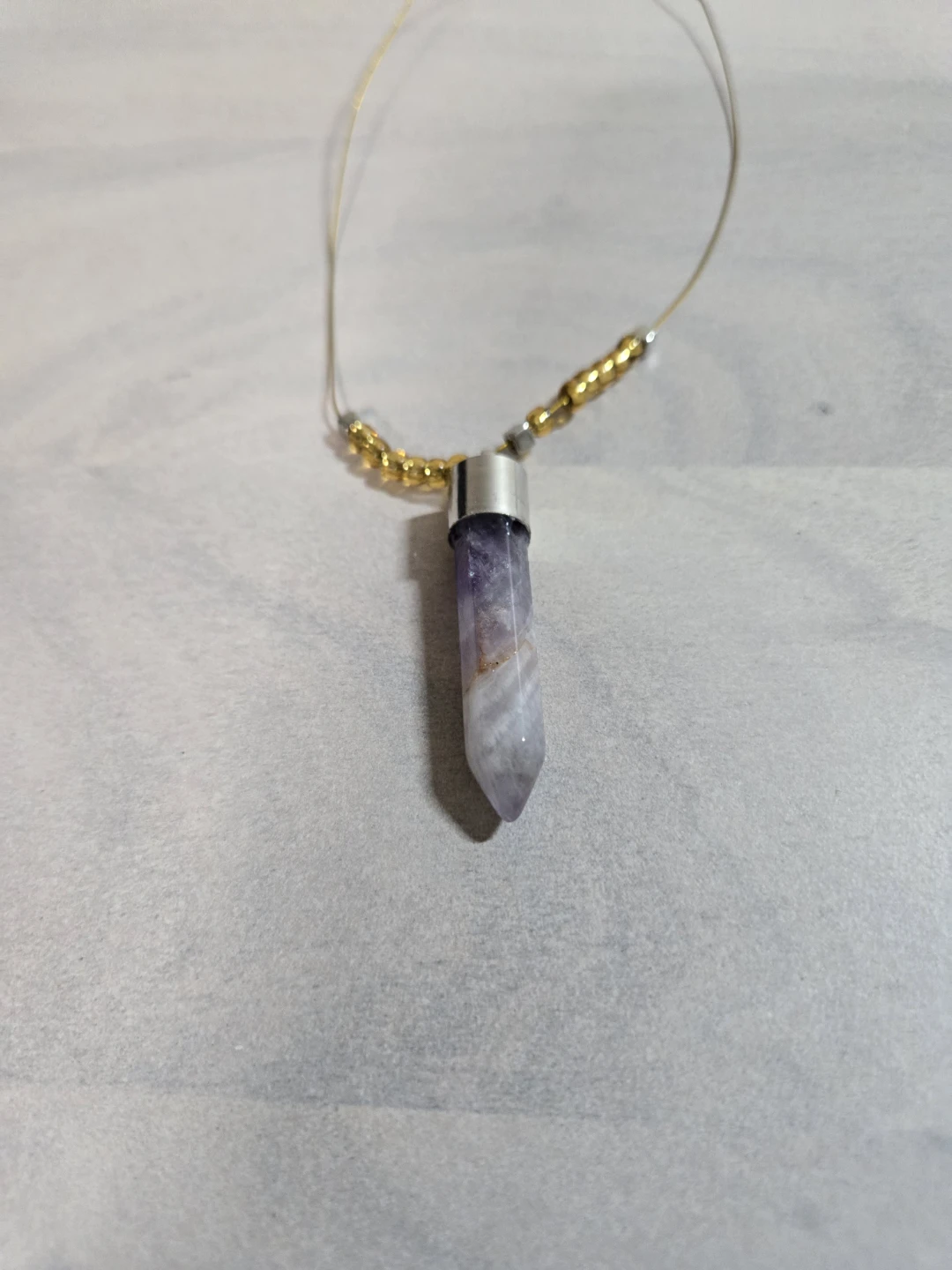 Stella & Dot Amethyst Crystal Pendant Necklace - photo 2