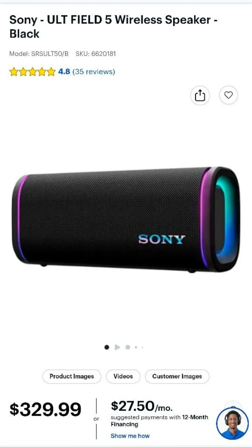 Sony ULT FIELD 5 Wireless Speaker - Black - photo 4