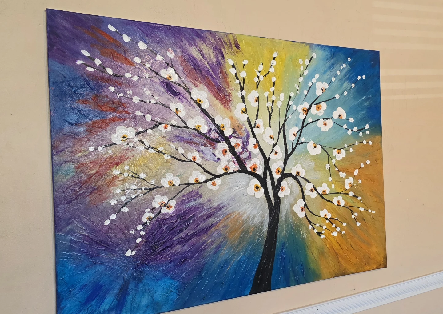 Original hand-painted painting by local artist Cherry blossom - photo 3