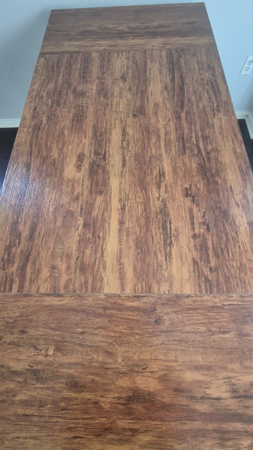 Wooden Dining Table with Metal Base - photo 2