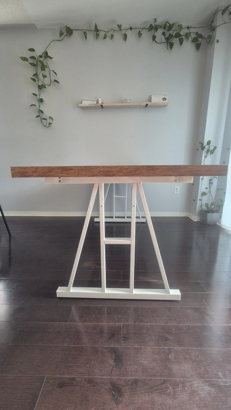 Wooden Dining Table with Metal Base - photo 4