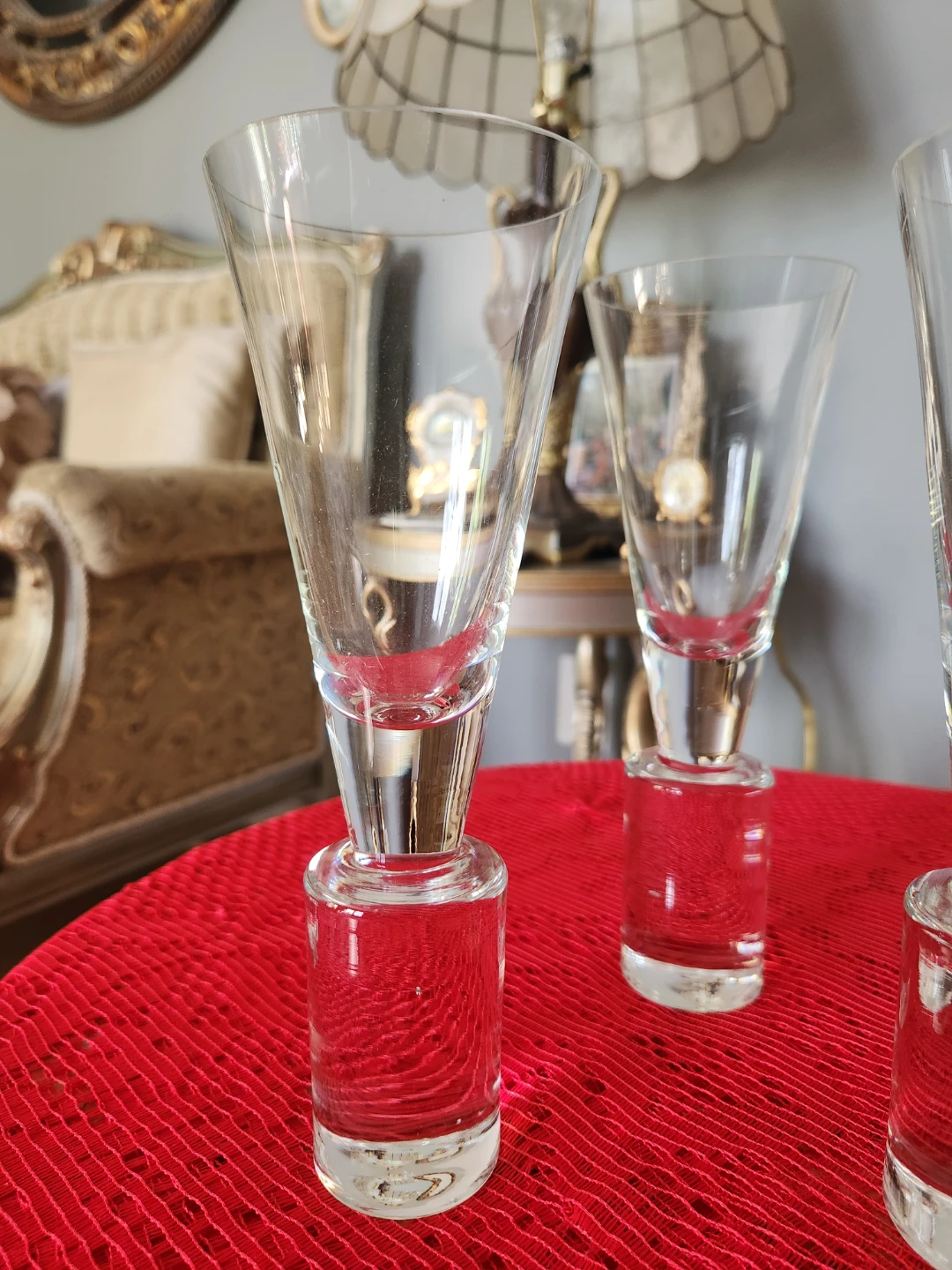 Set of 4 Clear Glass Shot Glasses with Heavy Bases - photo 4