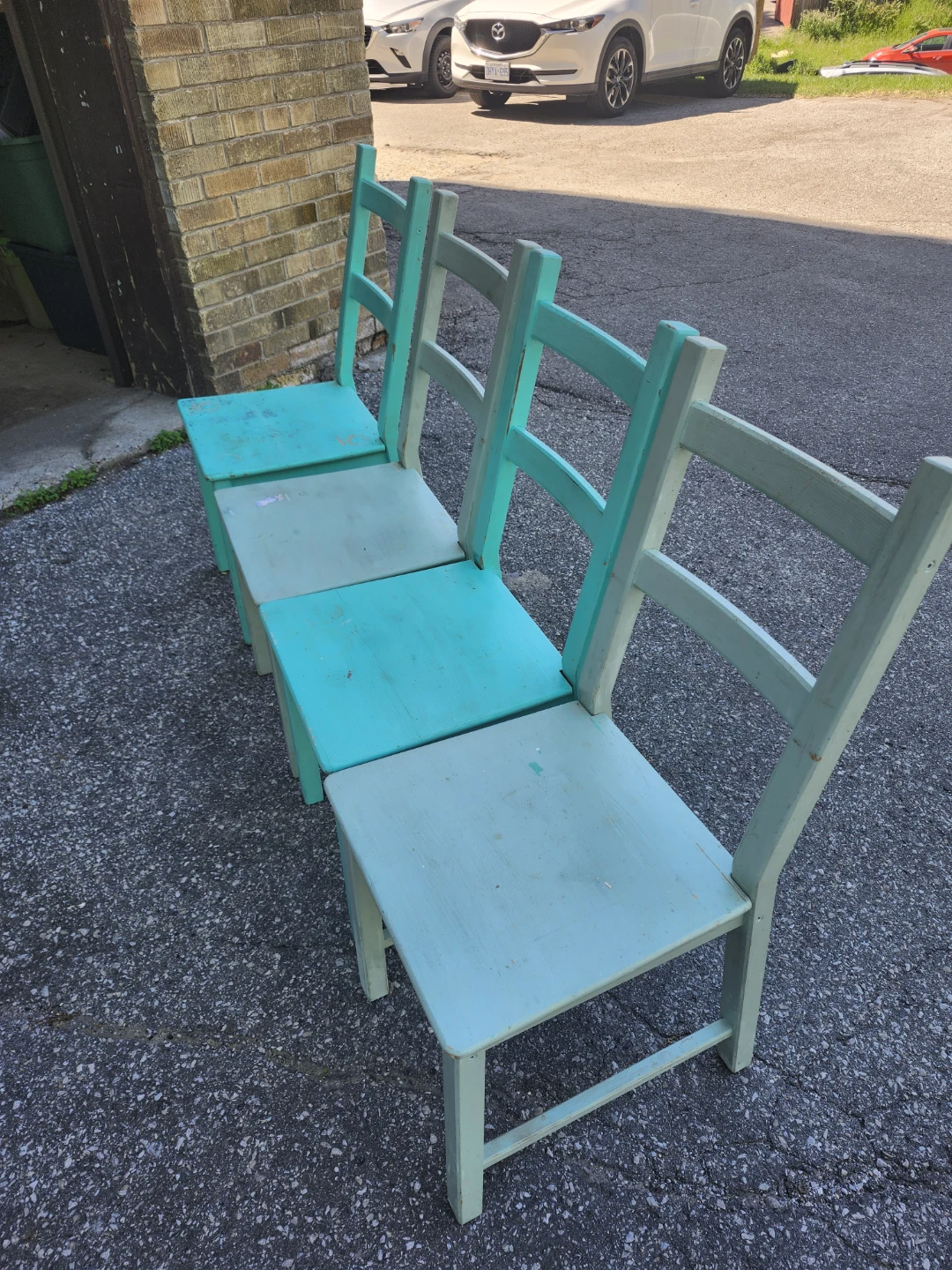 Set of 4 Painted Wooden Chairs - photo 3