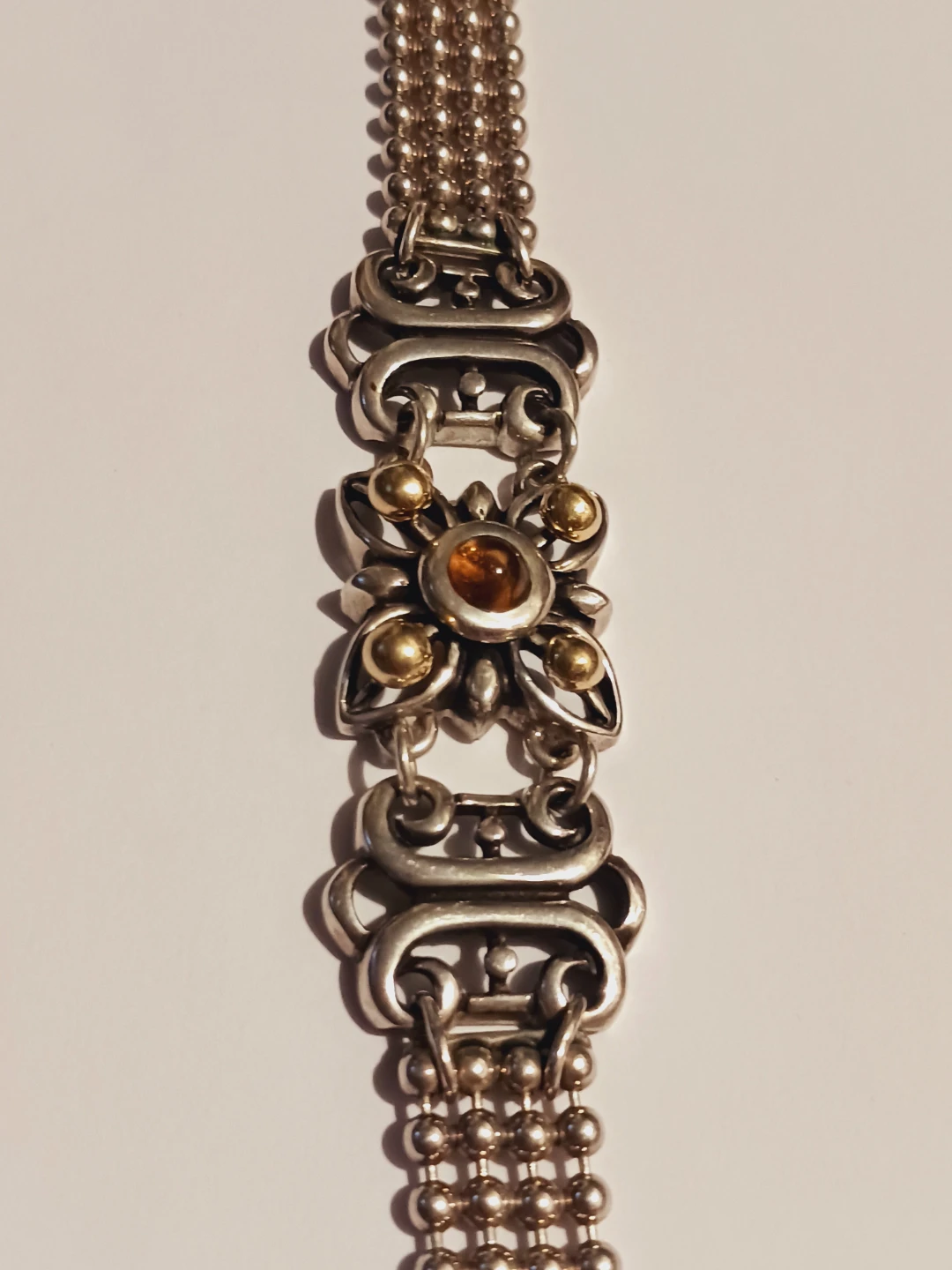 FINESTRA Designer Signed Sterling Silver Citrine Bracelet