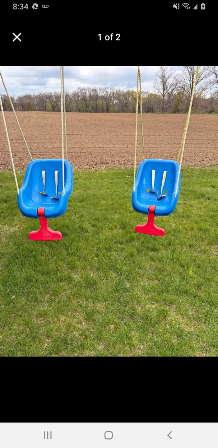 Blue Plastic Toddler Swing Seat