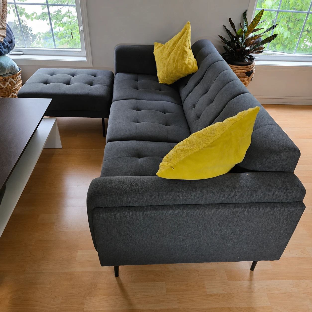 Modern Grey Sectional Sofa + Ottoman – $325 OBO - photo 2