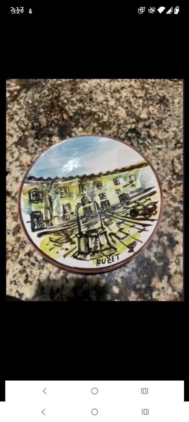 Decorative Ceramic Plate with Artwork