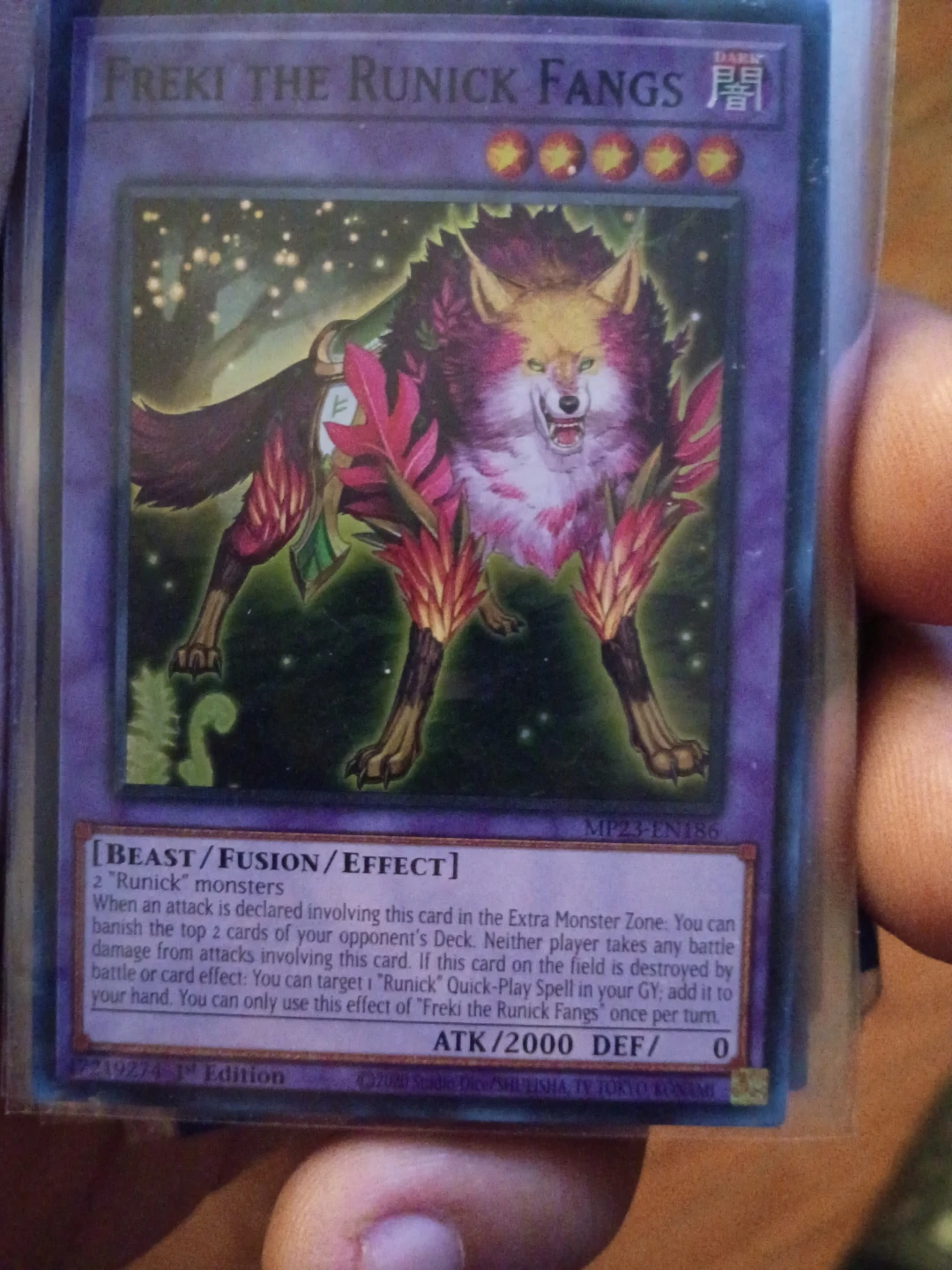 Yu-Gi-Oh! Freki the Runick Fangs MP23-EN186 Card