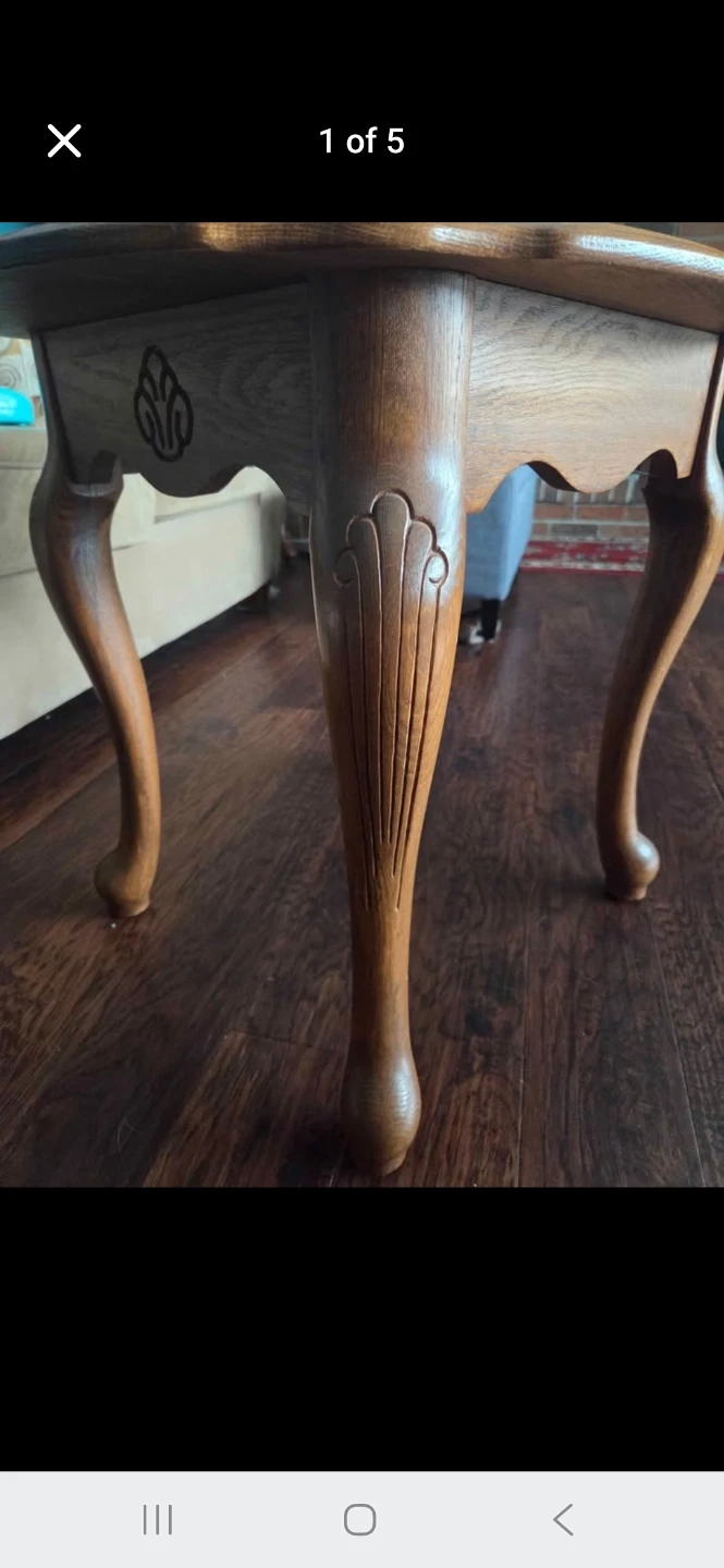 Solid Oak side tables - photo 3