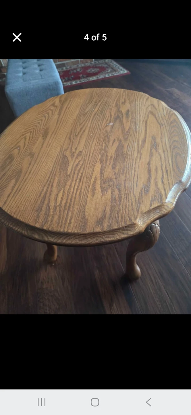 Solid Oak side tables - photo 4