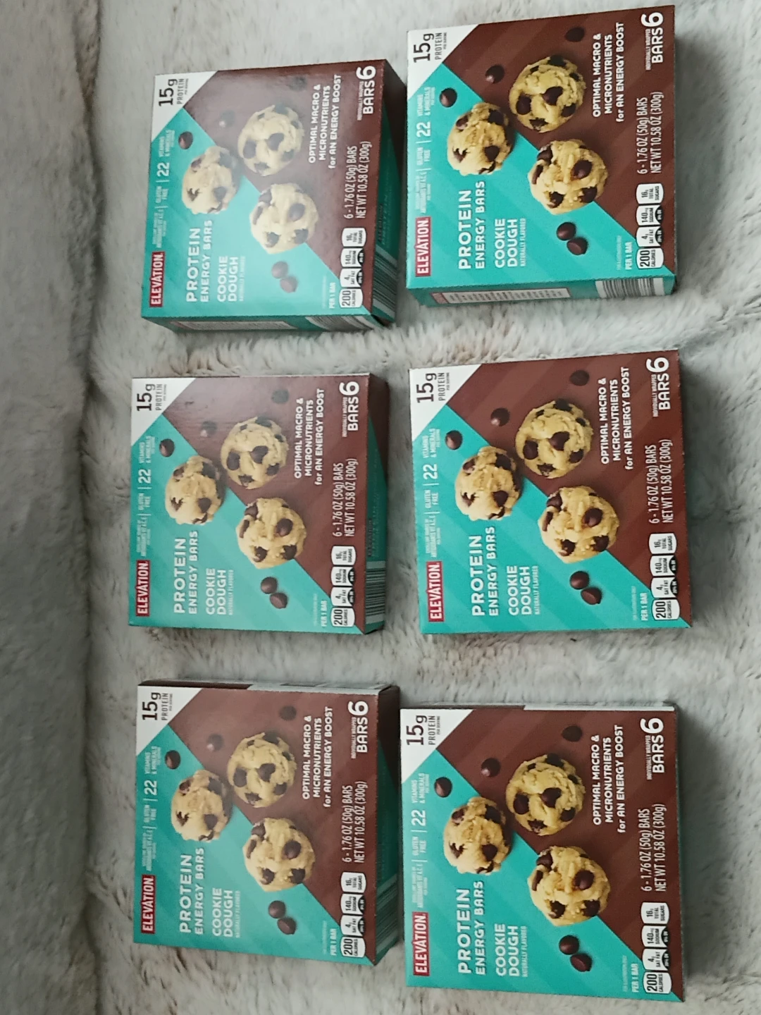 Elevation Protein Energy Bars - Cookie Dough (6 Bars)