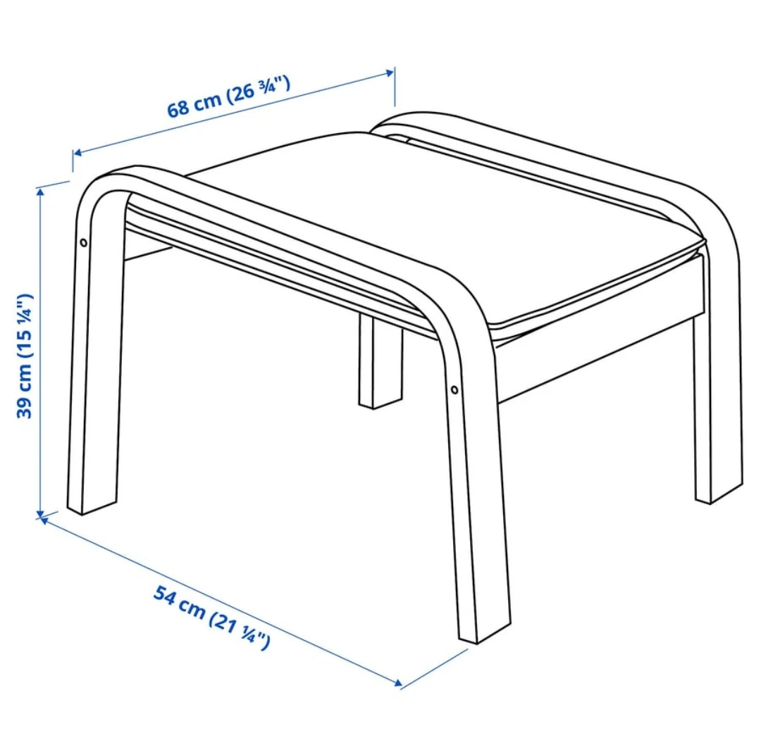 IKEA Poäng - 2 chairs and 1 ottoman - photo 4