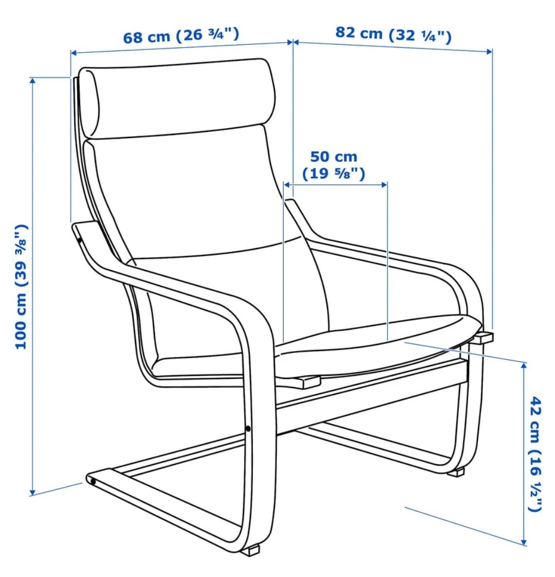 IKEA Poäng - 2 chairs and 1 ottoman - photo 5
