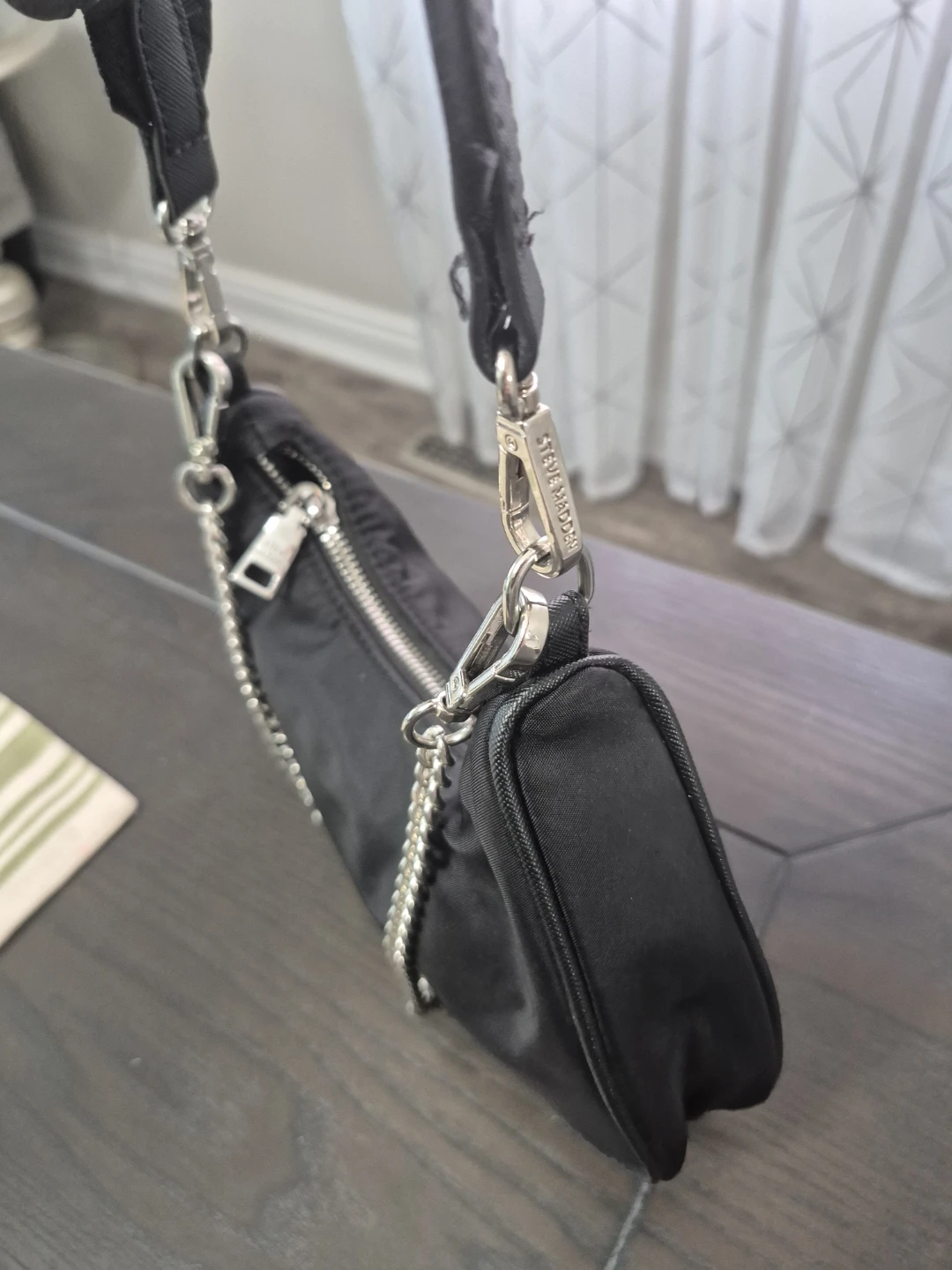 Steve Madden Black Nylon Shoulder Bag with Pouch - photo 2