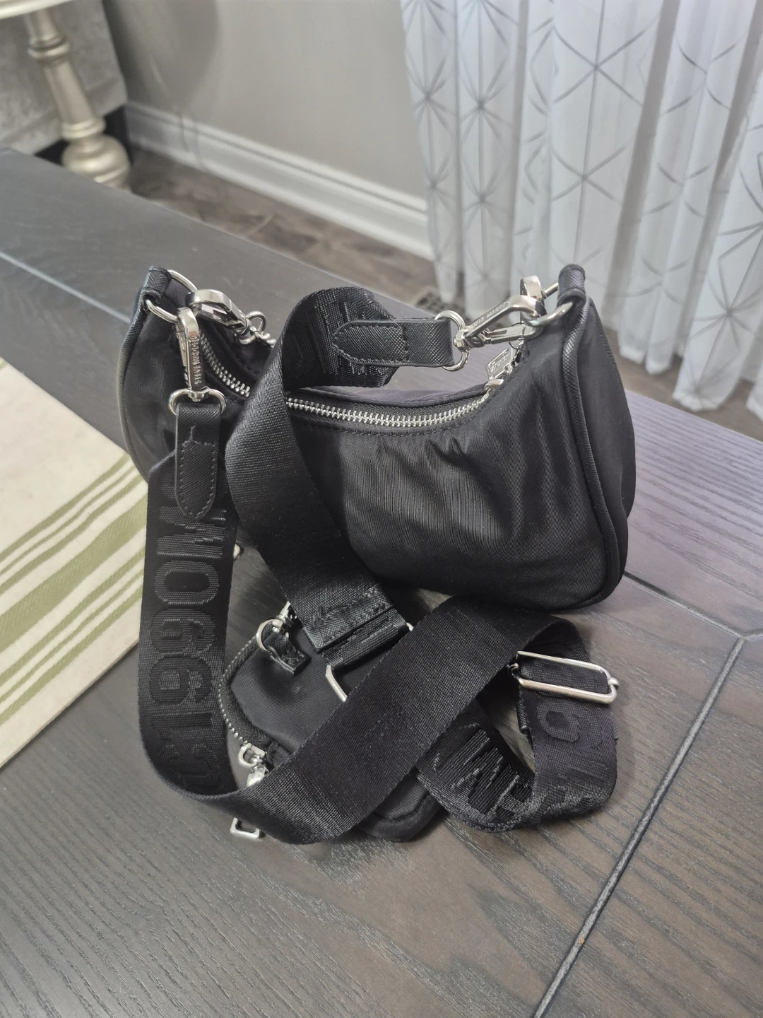 Steve Madden Black Nylon Shoulder Bag with Pouch - photo 4