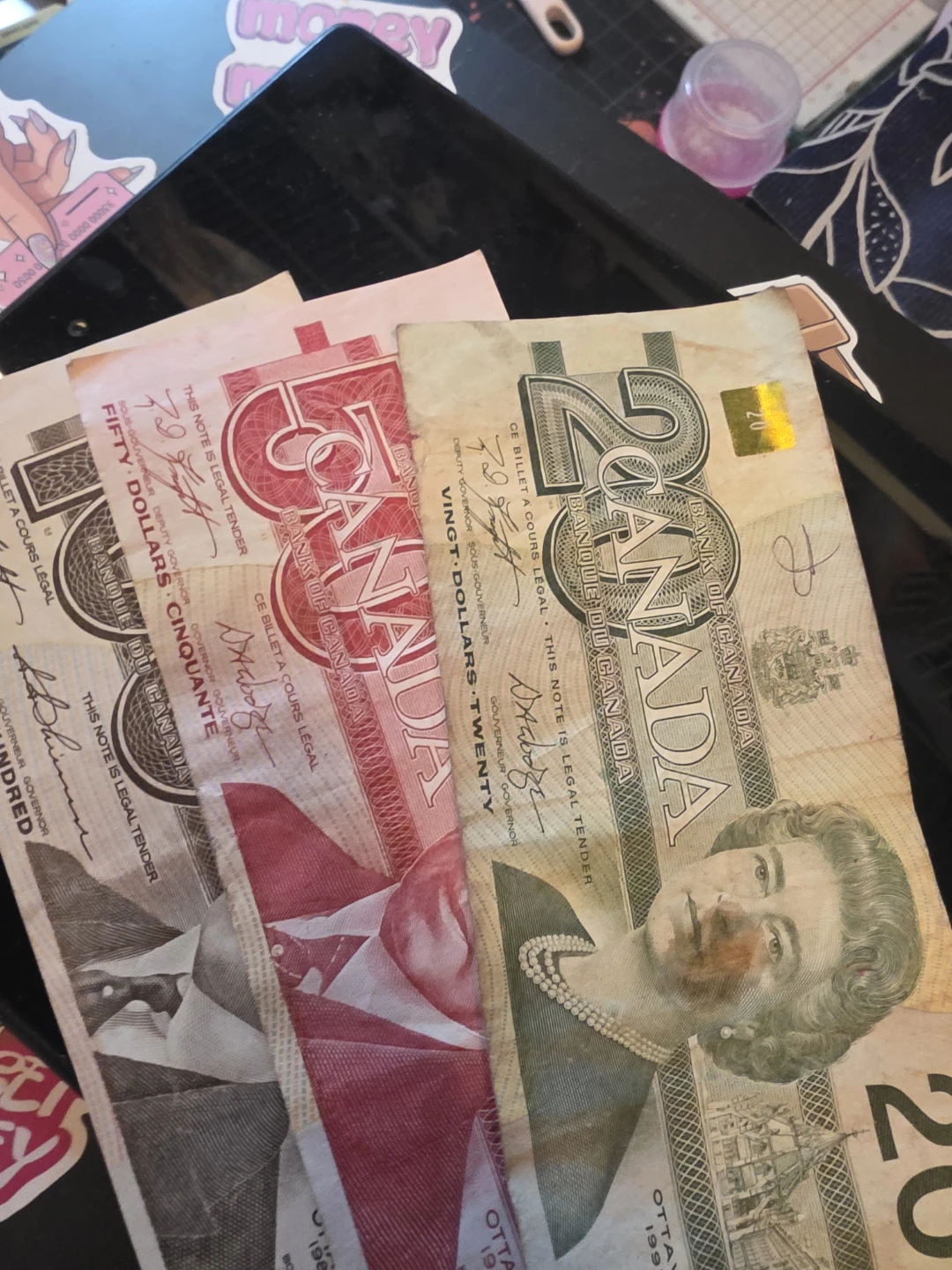 Canadian Banknotes - $20, $50, $100