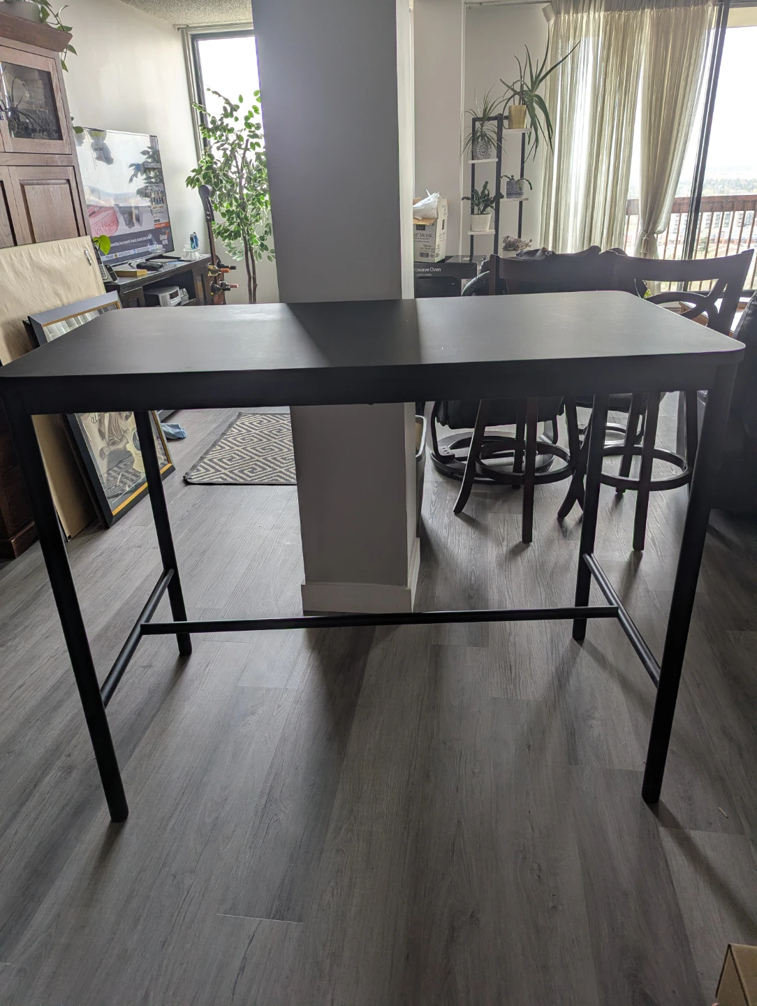 Large Black Bar Table
