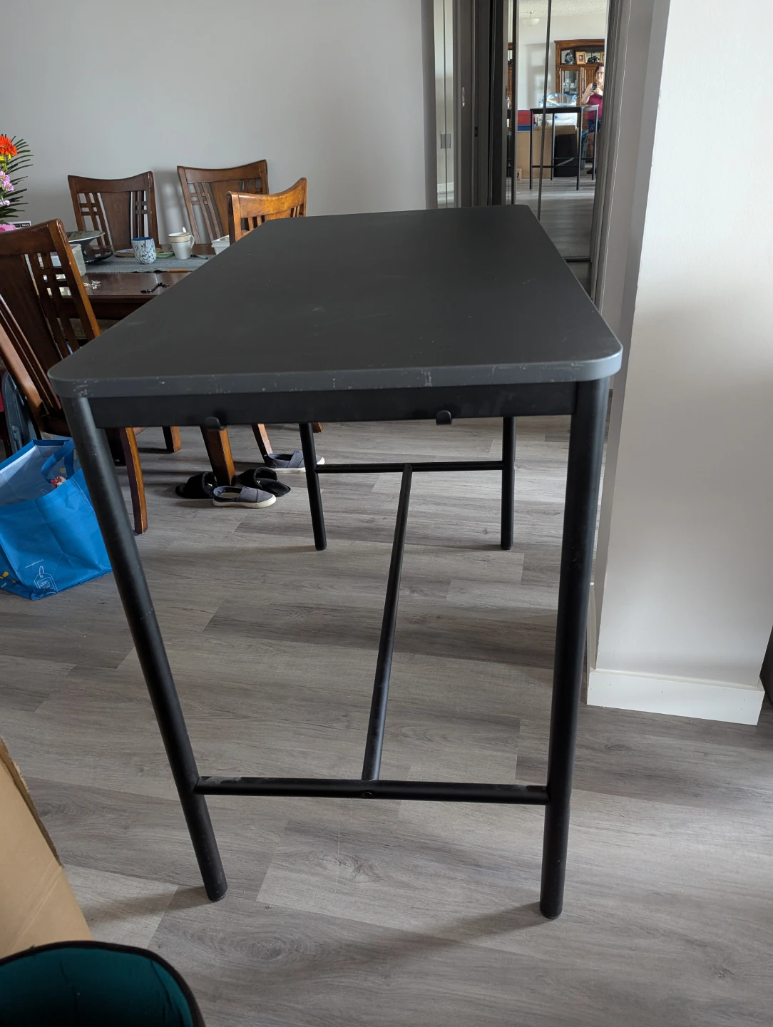 Large Black Bar Table - photo 2