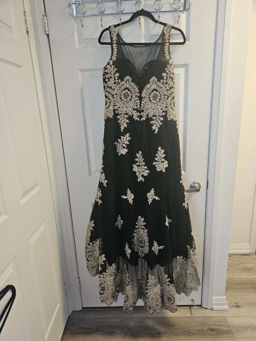 Black Beaded Formal Dress