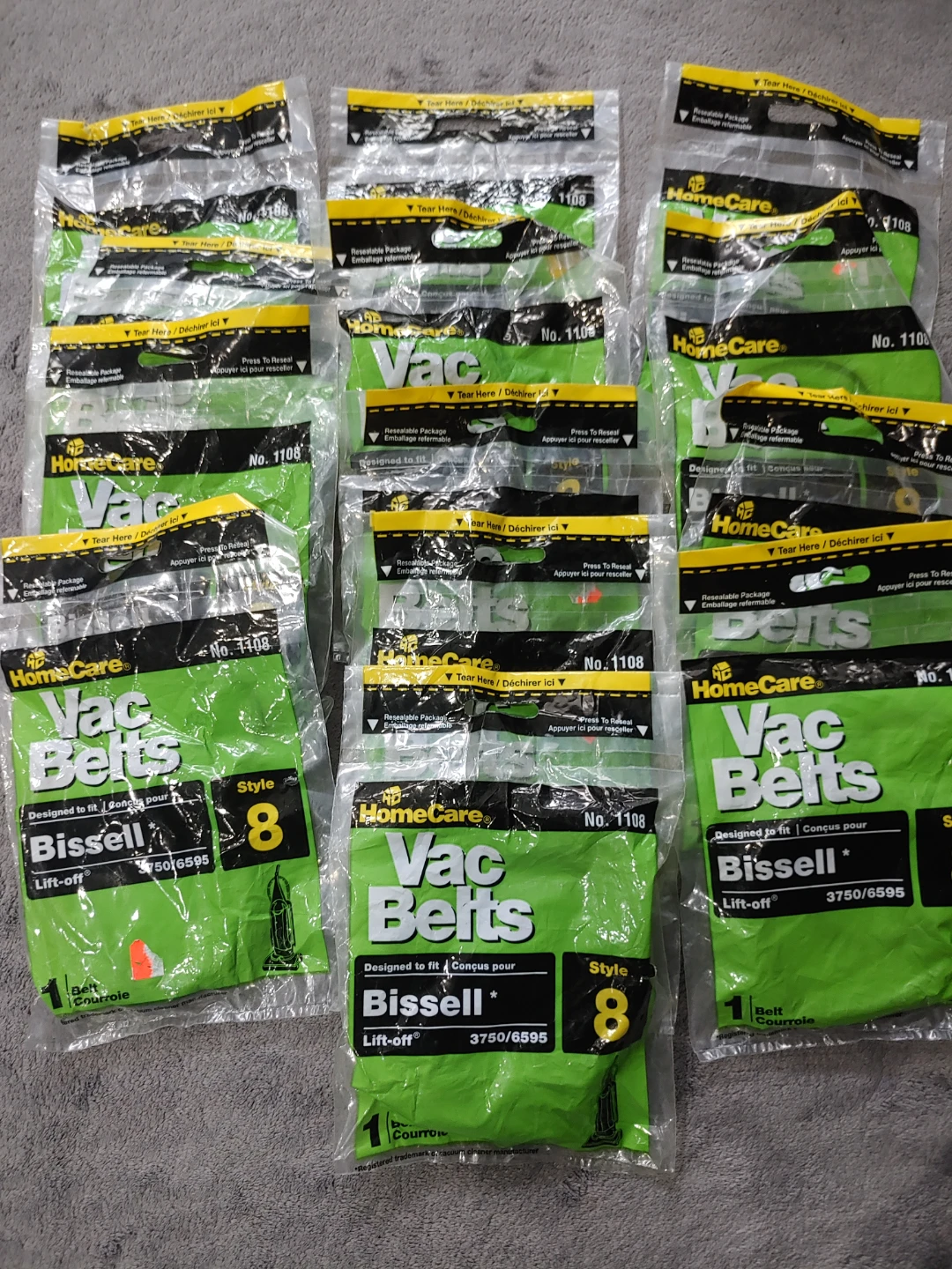 Single pack Vac Belts Style 8