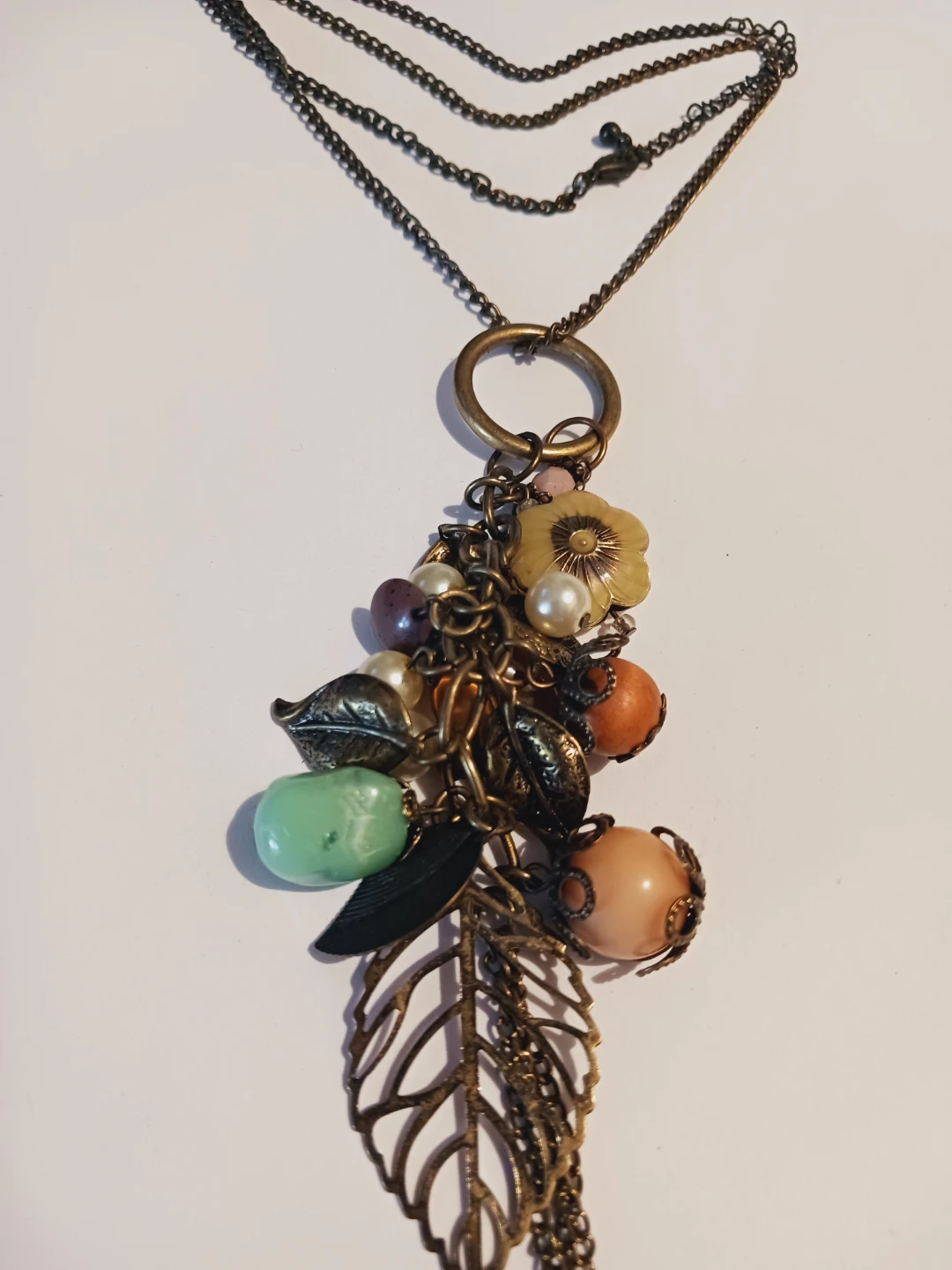 Beautiful Multi Charms & Stones Pendant with Necklace