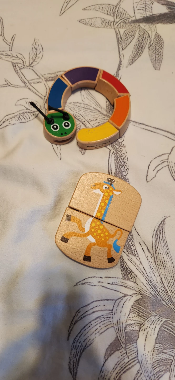 Melissa & Doug Wooden Caterpillar and Giraffe Puzzle Toys