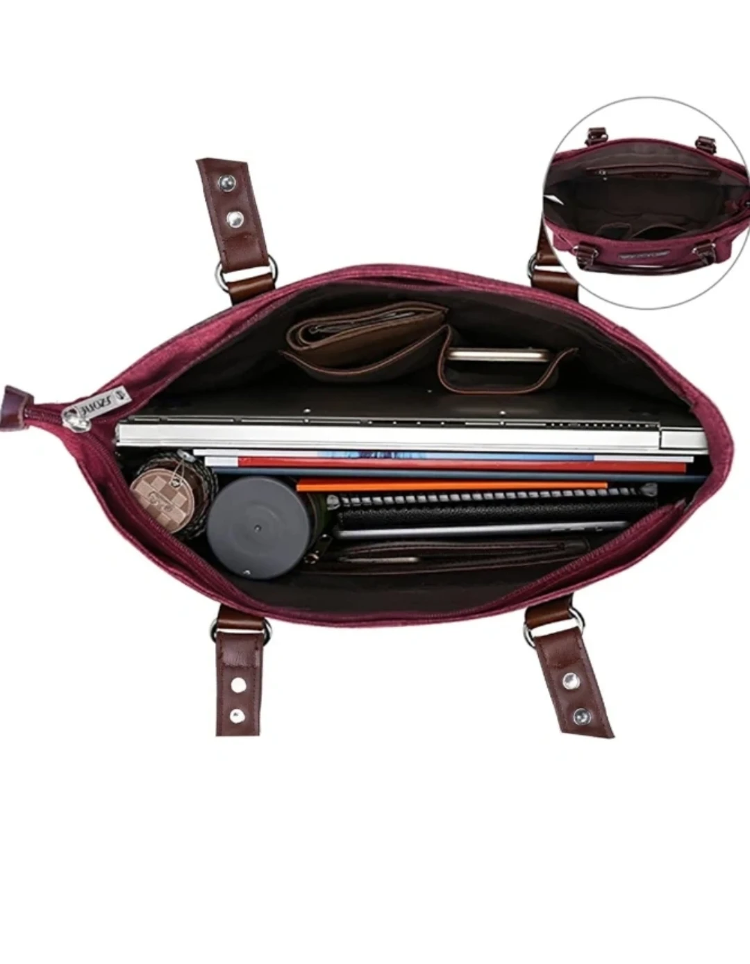 Women's Tote Bag Burgundy - photo 3