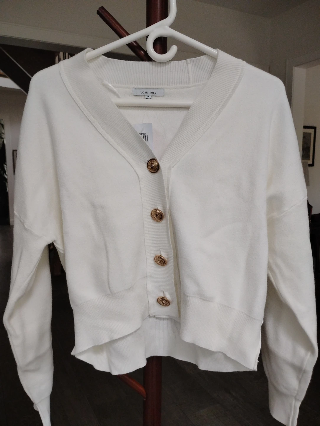 Love Tree Women's Cardigan Ivory Size M