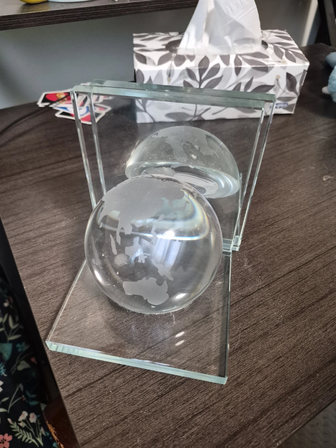 Glass Globe Bookends - photo 2