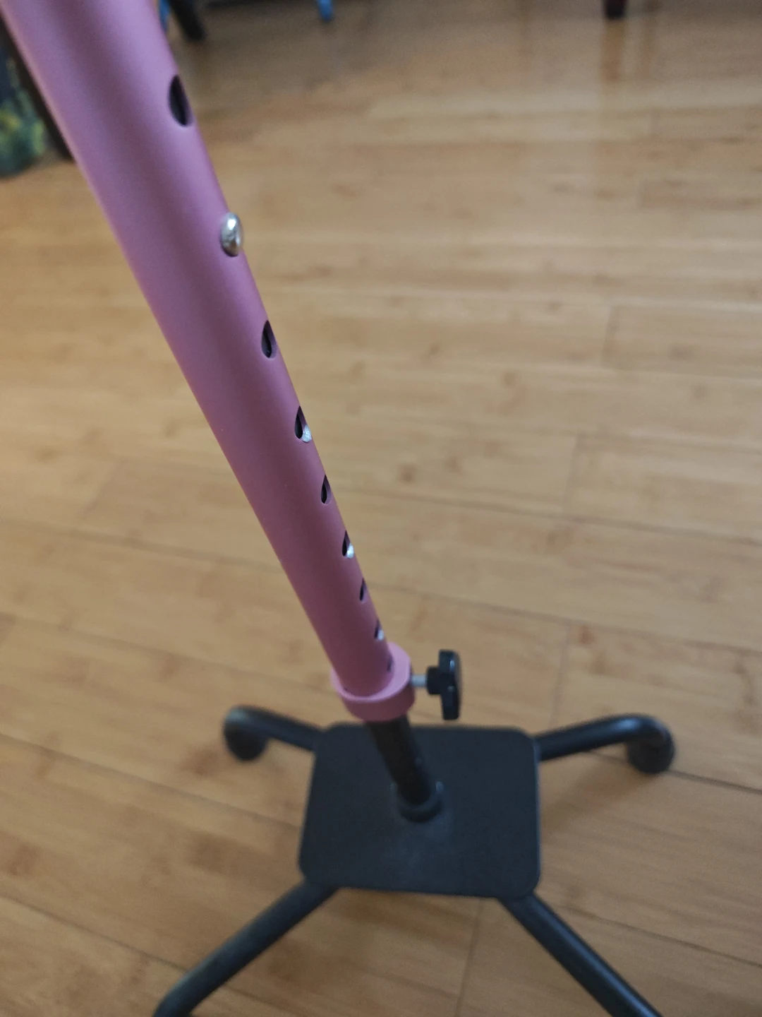Pink Adjustable Quad Cane with Comfortable Grip - photo 2