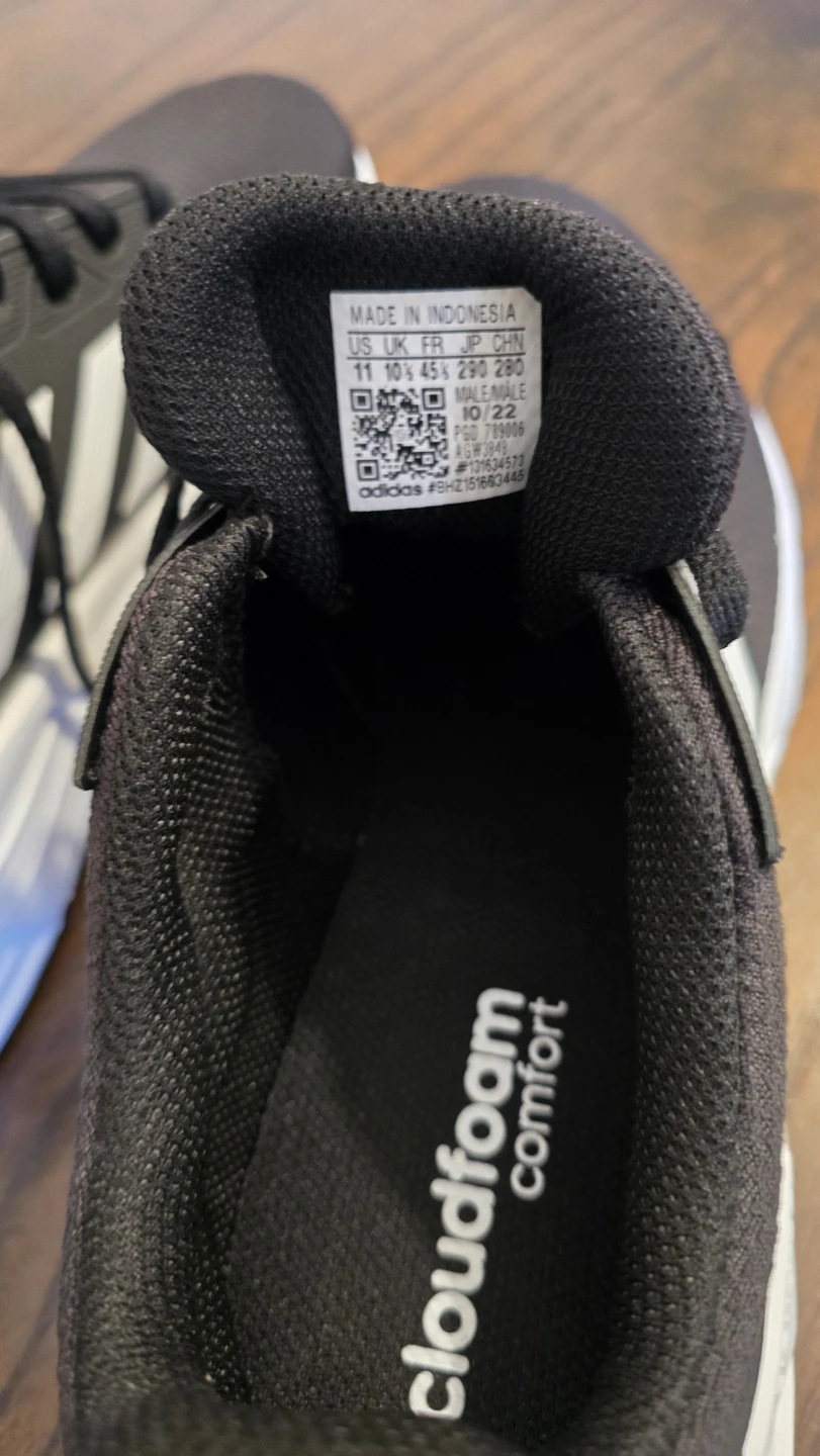 NEW Adidas Cloudfoam Comfort Running Shoes - Black - Size 11 - photo 3