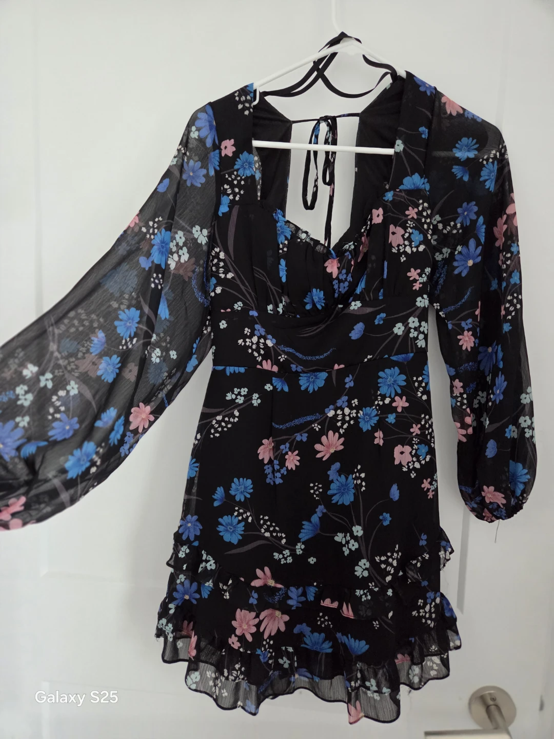 Adalin Black Floral Dress - Size 8