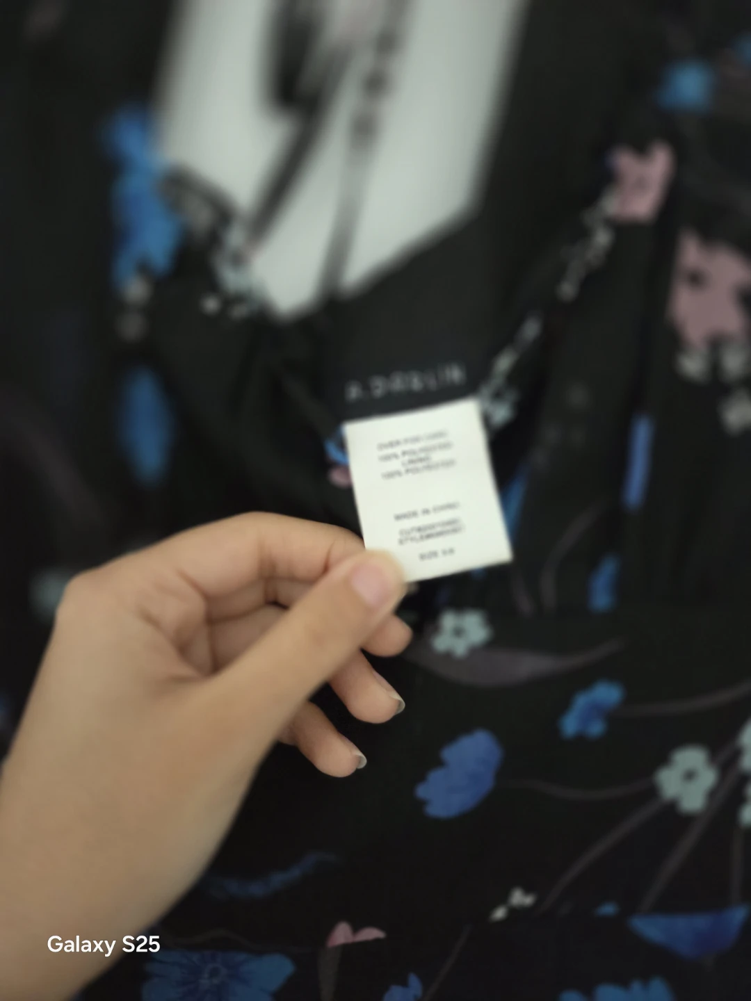Adalin Black Floral Dress - Size 8 - photo 2