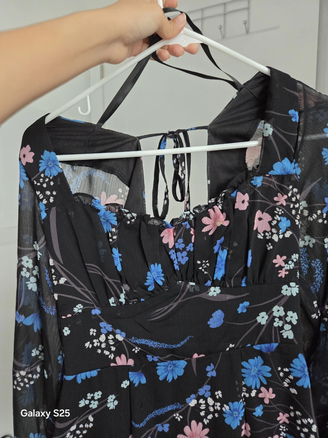 Adalin Black Floral Dress - Size 8 - photo 4
