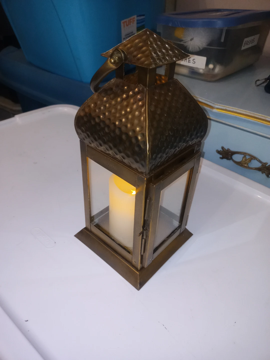 Lantern With Battery Powered Candle - photo 3
